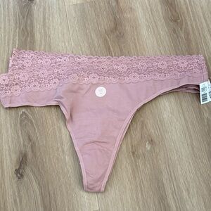 NWT R Line 2X Lace Trim Pink Thong Set of 3